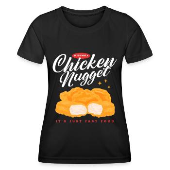 Chicken Nuggets Fast Food Huhn Nuggets Geschenk - Frauen Funktions-T-Shirt - Schwarz - Vorne - AI Model Female 172 light (172cm)