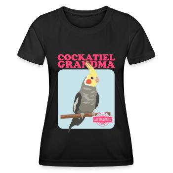 Grand-mère Cockatiel | Cadeau du propriétaire d’oiseau - T-shirt sport Femme - noir - Devant - AI Model Female 172 light (172cm)