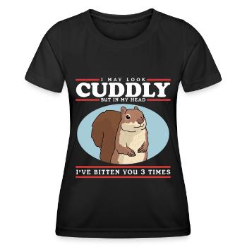 Cute Squirrel Grey Squirrel Squirrel Gift - Women's Functional T-Shirt - black - Front - AI Model Female 172 light (172cm)