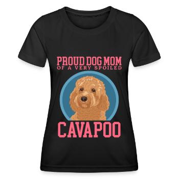 Cavapoo Mom Dogs Cavoodle Dog Owner Gift - Women's Functional T-Shirt - black - Front - AI Model Female 172 light (172cm)