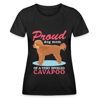 Cavapoo Mom Dogs Dog Owner Cavoodle Gift - Women's Functional T-Shirt - black - Front - AI Model Female 172 light (172cm)