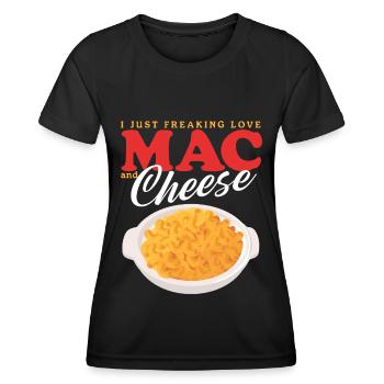 Macaroni au fromage Mac au fromage et cadeau au fromage - T-shirt sport Femme - noir - Devant - AI Model Female 172 light (172cm)