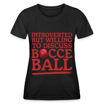 Boccia Bocce Bocciaspieler Boulesport Geschenk - Frauen Funktions-T-Shirt - Schwarz - Vorne - AI Model Female 172 light (172cm)
