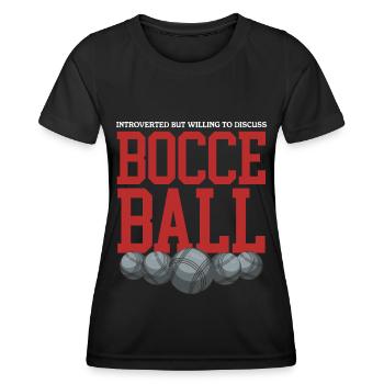 Boccia Bocciaspieler Bocce Boulesport Geschenk - Frauen Funktions-T-Shirt - Schwarz - Vorne - AI Model Female 172 light (172cm)