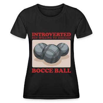 Boccia Bocciaspieler Boulesport Bocce Geschenk - Frauen Funktions-T-Shirt - Schwarz - Vorne - AI Model Female 172 light (172cm)