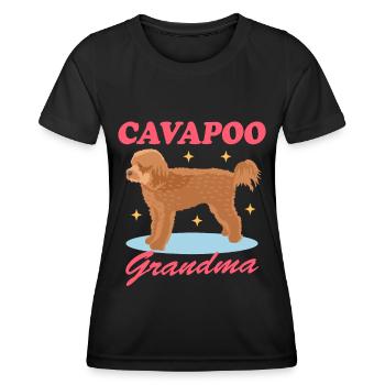 Cavapoo Grandma | Cavoodle Dog Owner Gift - Women's Functional T-Shirt - black - Front - AI Model Female 172 light (172cm)