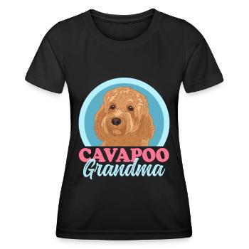Cavapoo Grandma Dog Owner Cavoodle Gift - Women's Functional T-Shirt - black - Front - AI Model Female 172 light (172cm)