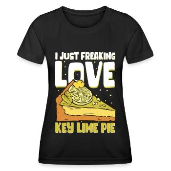 Gâteau à la lime Gâteau au citron Cadeau - T-shirt sport Femme - noir - Devant - AI Model Female 172 light (172cm)
