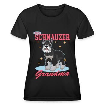Zwergschnauzer Grandma Schnauzer Hund Geschenk - Frauen Funktions-T-Shirt - Schwarz - Vorne - AI Model Female 172 light (172cm)