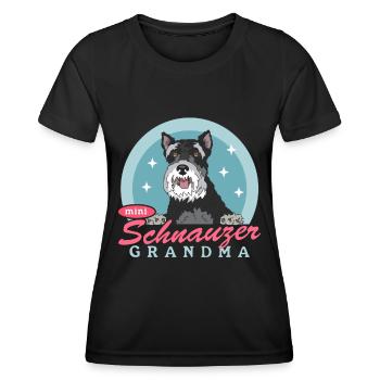 Zwergschnauzer Grandma Hunde Schnauzer Geschenk - Frauen Funktions-T-Shirt - Schwarz - Vorne - AI Model Female 172 light (172cm)