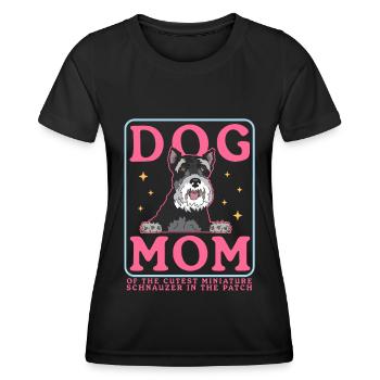 Schnauzer miniature Maman Schnauzer Chiens Cadeau - T-shirt sport Femme - noir - Devant - AI Model Female 172 light (172cm)