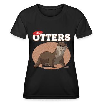 Otter Sea Otter Otter Gift - Women's Functional T-Shirt - black - Front - AI Model Female 172 light (172cm)