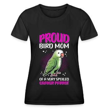 Moine Perruche Perroquets Maman Cadeau - T-shirt sport Femme - noir - Devant - AI Model Female 172 light (172cm)