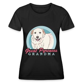 Pyrenäenberghund Grandma Hundebesitzerin Geschenk - Frauen Funktions-T-Shirt - Schwarz - Vorne - AI Model Female 172 light (172cm)