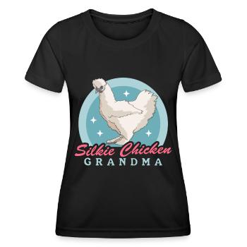 Silk Chicken Grandma Silkie Silk Chickens Chicken Gift - Women's Functional T-Shirt - black - Front - AI Model Female 172 light (172cm)