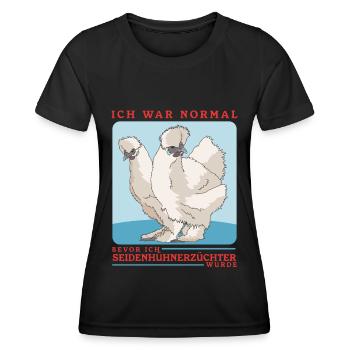 Silk Chicken Silkie Chicken Silk Chickens Gift - Women's Functional T-Shirt - black - Front - AI Model Female 172 light (172cm)