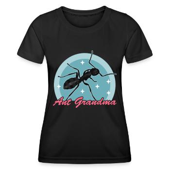 Ameisen Grandma Ameisenzucht Ameisenfarm Geschenk - Frauen Funktions-T-Shirt - Schwarz - Vorne - AI Model Female 172 light (172cm)