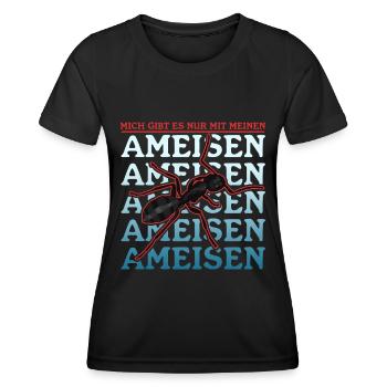 Ameisen Formicarium Ameisenfarm Ameise Geschenk - Frauen Funktions-T-Shirt - Schwarz - Vorne - AI Model Female 172 light (172cm)