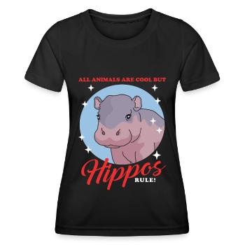 Hippo Baby Hippo Hippos Gift - Women's Functional T-Shirt - black - Front - AI Model Female 172 light (172cm)