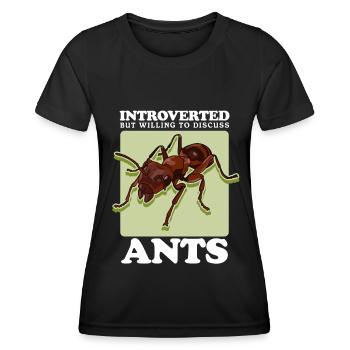 Fourmis Ferme | Formicarium Cadeau de fourmi - T-shirt sport Femme - noir - Devant - AI Model Female 172 light (172cm)