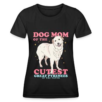 Pyrenäenberghund Mom Hundebesitzerin Geschenk - Frauen Funktions-T-Shirt - Schwarz - Vorne - AI Model Female 172 light (172cm)
