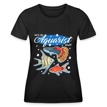 Aquarium Aquaristics Aquarist Ornamental Fish Gift - Women's Functional T-Shirt - black - Front - AI Model Female 172 light (172cm)