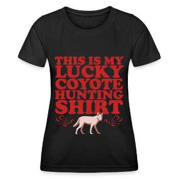 Chasseur Chasse Hunt Huntress Permis de Chasse Cadeau - T-shirt sport Femme - noir - Devant - AI Model Female 172 light (172cm)
