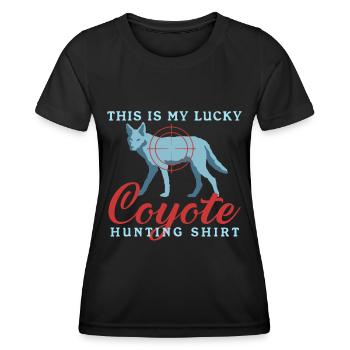 Chasse Chasseur Chasse Chasseresse Permis de Chasse Cadeau - T-shirt sport Femme - noir - Devant - AI Model Female 172 light (172cm)