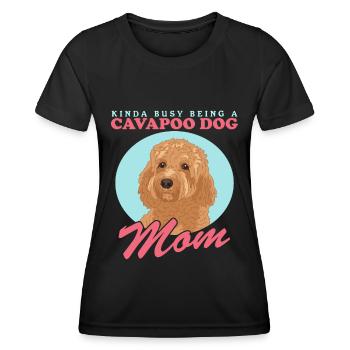 Cavapoo Mom Dog Cavoodle Dog Owner Gift - Women's Functional T-Shirt - black - Front - AI Model Female 172 light (172cm)