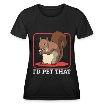 Mignon écureuil gris écureuil écureuil cadeau - T-shirt sport Femme - noir - Devant - AI Model Female 172 light (172cm)