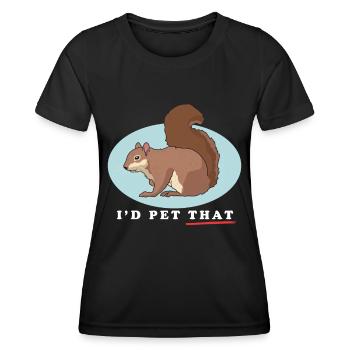 Cute Squirrel Squirrel Gift - Women's Functional T-Shirt - black - Front - AI Model Female 172 light (172cm)
