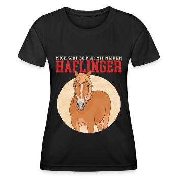 Haflinger Pferde Haffi Pferdebesitzer Geschenk - Frauen Funktions-T-Shirt - Schwarz - Vorne - AI Model Female 172 light (172cm)