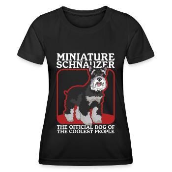 Schnauzer miniature propriétaire Schnauzer chiens cadeau - T-shirt sport Femme - noir - Devant - AI Model Female 172 light (172cm)