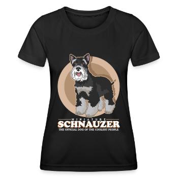 Schnauzer miniature propriétaire Schnauzer chien cadeau - T-shirt sport Femme - noir - Devant - AI Model Female 172 light (172cm)