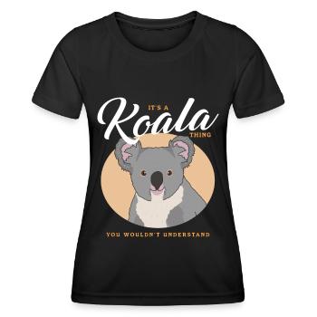 Koala Koalas Koala Bears Koala Bear Cadeau - T-shirt sport Femme - noir - Devant - AI Model Female 172 light (172cm)