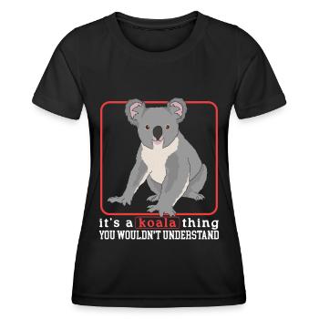Koala Koala Bears Koalas Koala Bear Cadeau - T-shirt sport Femme - noir - Devant - AI Model Female 172 light (172cm)