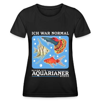 Aquarium Aquarist Aquaristics Ornamental Fish Gift - Women's Functional T-Shirt - black - Front - AI Model Female 172 light (172cm)