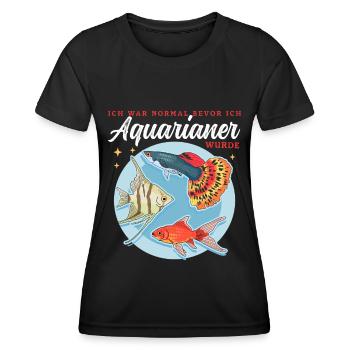 Aquarium Aquarianer Zierfisch Aquaristik Geschenk - Frauen Funktions-T-Shirt - Schwarz - Vorne - AI Model Female 172 light (172cm)