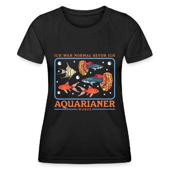 Aquarium Aquaristics Aquarist Ornamental Fish Gift - Women's Functional T-Shirt - black - Front - AI Model Female 172 light (172cm)