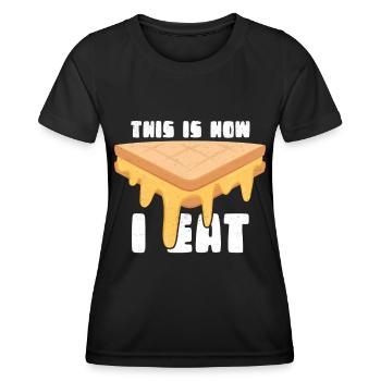 Grillkäse gegrillter Käse | Käseliebhaber Geschenk - Frauen Funktions-T-Shirt - Schwarz - Vorne - AI Model Female 172 light (172cm)