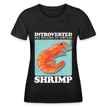 Crab Shrimp Crab Lover Crab Gift - Women's Functional T-Shirt - black - Front - AI Model Female 172 light (172cm)
