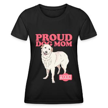 Maman Bouvier des Pyrénées | Cadeau du propriétaire de chien - T-shirt sport Femme - noir - Devant - AI Model Female 172 light (172cm)