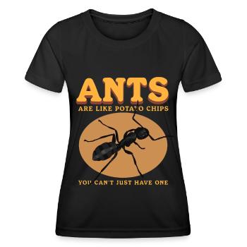 Fourmis Ferme | Cadeau Formicarium de fourmi - T-shirt sport Femme - noir - Devant - AI Model Female 172 light (172cm)