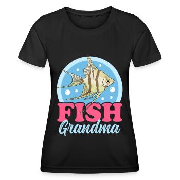 Aquarium Aquaristics Aquarist Grandma Gift - Women's Functional T-Shirt - black - Front - AI Model Female 172 light (172cm)