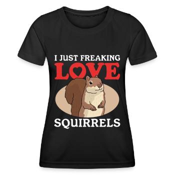 Cute Squirrel Squirrel Gift - Women's Functional T-Shirt - black - Front - AI Model Female 172 light (172cm)