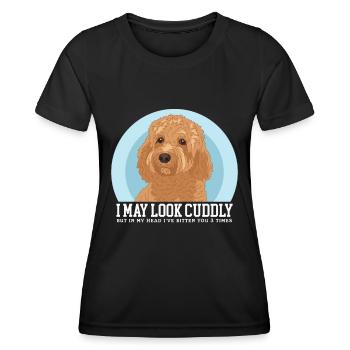 Cavapoo Dogs Cavoodle Dog Owner Gift - Women's Functional T-Shirt - black - Front - AI Model Female 172 light (172cm)