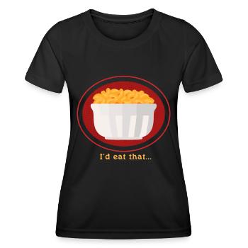 Macaroni au fromage Mac au fromage et cadeau au fromage - T-shirt sport Femme - noir - Devant - AI Model Female 172 light (172cm)