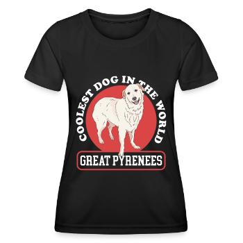 Chien de montagne pyrénéen Chien de montagne Propriétaire Chien Cadeau - T-shirt sport Femme - noir - Devant - AI Model Female 172 light (172cm)
