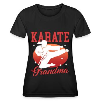 Karaté Granny Arts Martiaux Arts Martiaux Cadeau - T-shirt sport Femme - noir - Devant - AI Model Female 172 light (172cm)