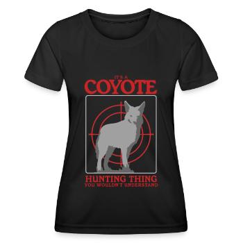 Hunter Hunt Permis de chasse Hunting Huntress Gift - T-shirt sport Femme - noir - Devant - AI Model Female 172 light (172cm)